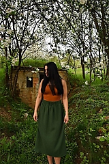 Sukne - Mušelínová sukňa Trávovozelená (Zelená) - 14552545_