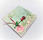 Papiernictvo - Pohľadnica ... ruža červená - 14555868_