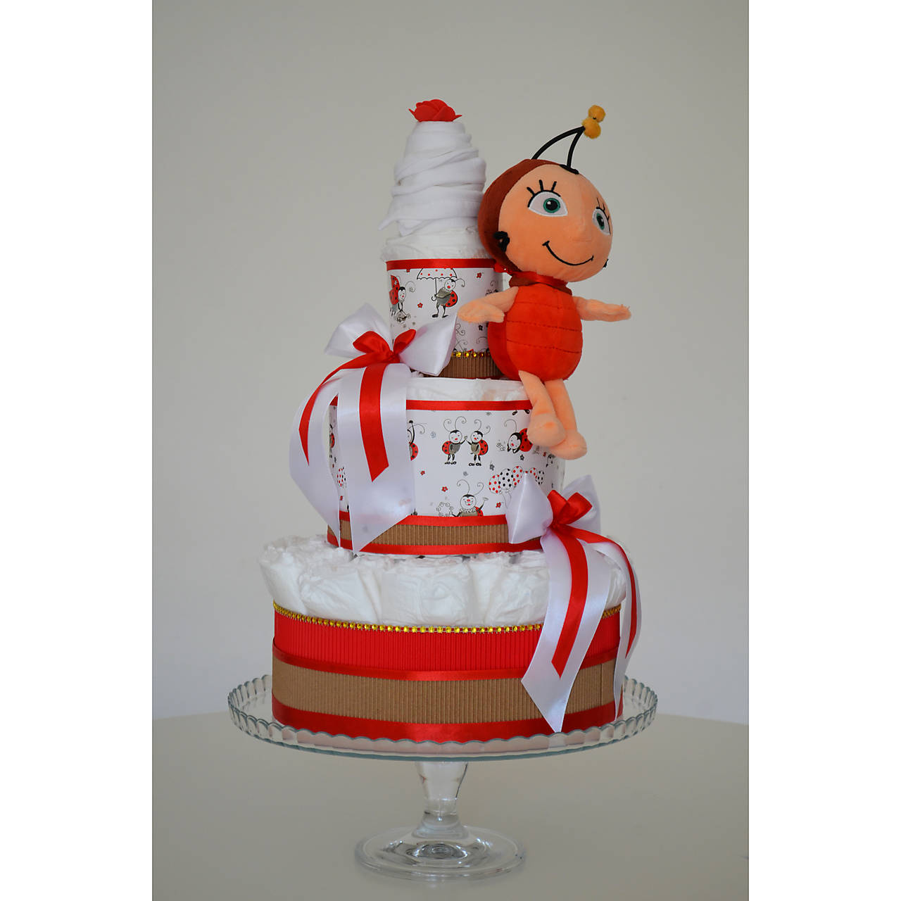 Plienková torta veľká LIENKA (Veľkosť plienok č.1 (2,5 - 5kg))