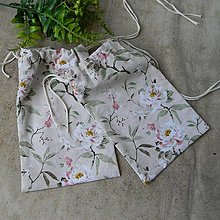 Úžitkový textil - Kvety čerešní- bavlnené vrecúško - 14555244_