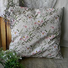 Úžitkový textil - Kvety čerešní-vankúšová návliečka /40x40/ - 14555344_