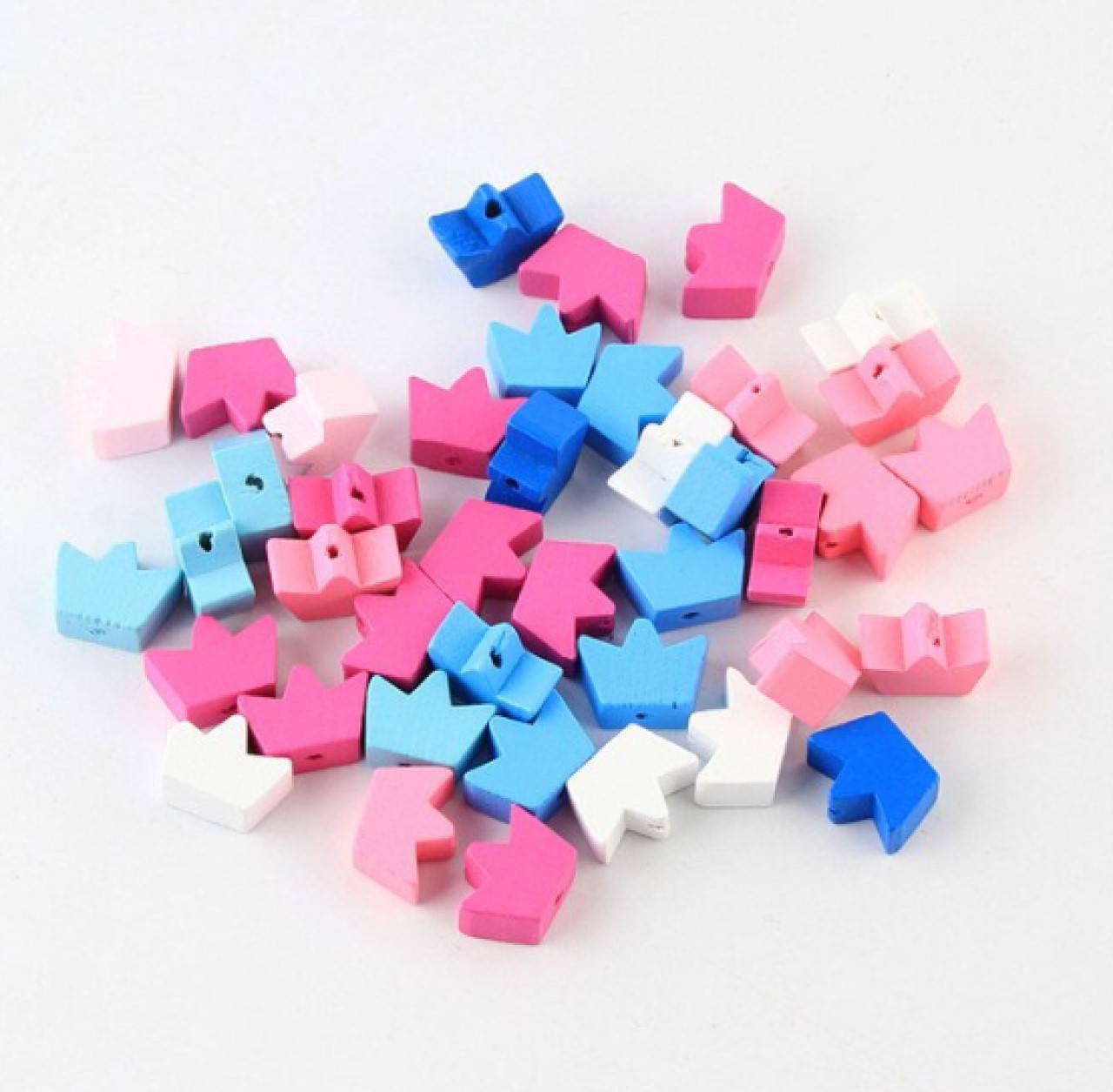 KD101 Korálka drevená Korunka 1,3 x 1,6 cm