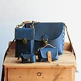 Kabelky - Kožená kabelka *Crazy Blue&Tan* - 14553762_