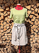 Sukne - Ľanová sukňa na zapínanie (rôzne farby) - 14555169_