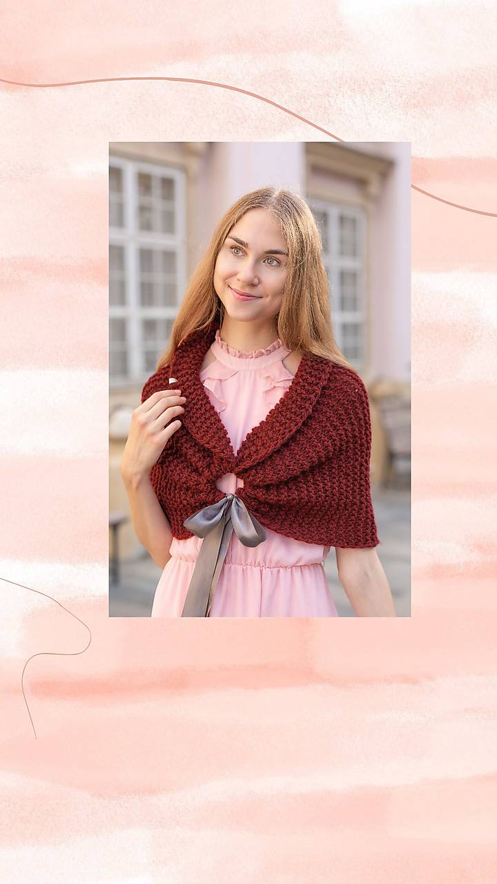 Romantický svadobný pléd so stuhou Charlotte (vlna,alpaca)