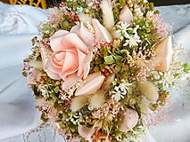 Dekorácie - Väčšia ružová kytička s jedným kvetom - 14558003_