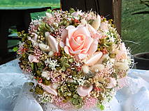 Dekorácie - Väčšia ružová kytička s jedným kvetom - 14558007_