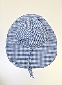 Detské čiapky - Rastúci klobúčik Pampalíni - 100% Ba - Jemná modrobílá kostička - 14556832_