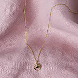 Náhrdelníky - Zlatý náhrdelník s medailónom - 14558136_