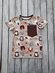 Detské oblečenie - Tričko medvedík  - 14556619_