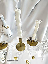 Svietidlá a sviečky - Sviečky na svadobný stôl (vlnovka) - 14558379_