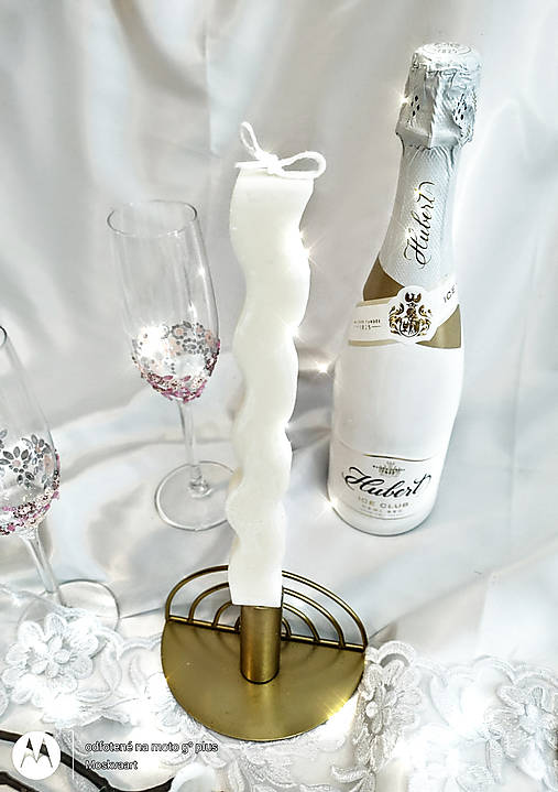 Sviečky na svadobný stôl (vlnovka)