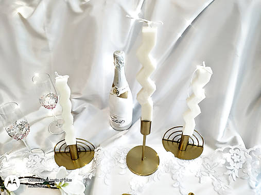 Sviečky na svadobný stôl (vlnovka)