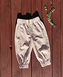 Detské oblečenie - Detské ľanové nohavice (rôzne farby) (bez vreciek) - 14558277_