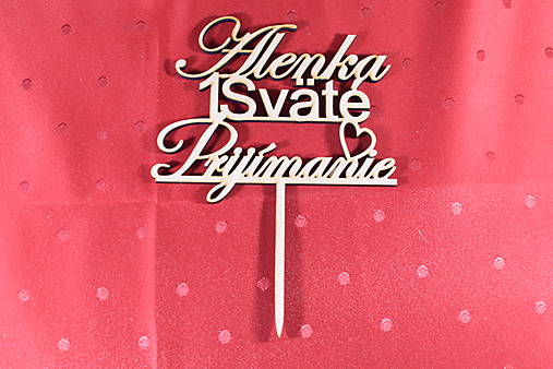 Materiál ručne robený - Zápich na tortu prvé sväté prijímanie 4 - 14557828_