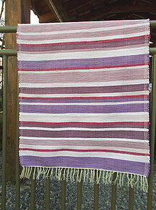 Úžitkový textil - fialové pásiky - 14560222_