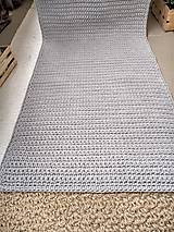 Úžitkový textil - Háčkovaný koberec - svetlošedý bavlna - 14560618_