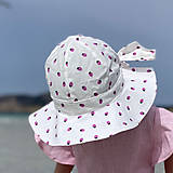 Detské čiapky - Detský klobúk strawberry pink - 14559830_