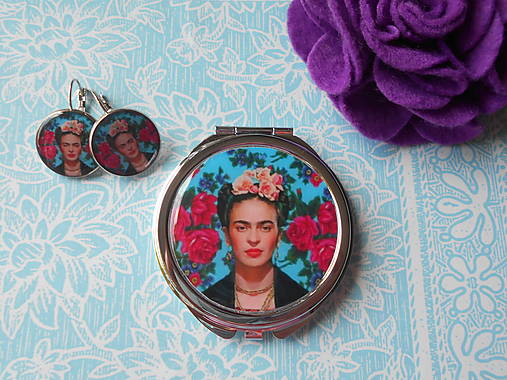 Zrkadielka - Srdce Mexika #3 (zrkadielko + náušničky) - 14560948_