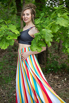 Sukne - Funky stripes - maxi sukňa pasikatá - 14559358_