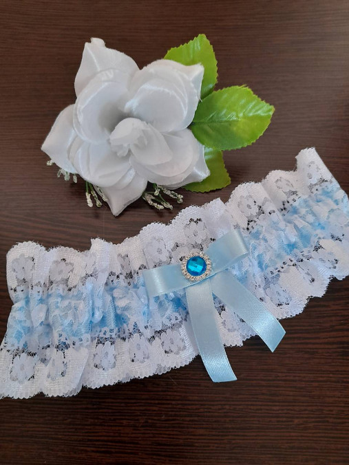 Spodná bielizeň - Svadobný podväzok  - 14560625_