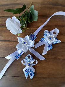 Svadobné pierka - Svadba v modrom folk - 14560505_
