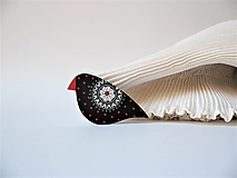 Brošne - ,,Pipi-folk,, ( čierny ornament)  - 14561393_