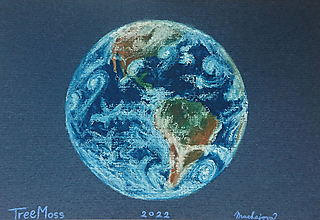 Kresby - "Naša matka Zem" suchý pastel, originál - 14562649_