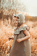 Detské oblečenie - Ľanové šaty s volánom - 14561662_
