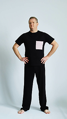 Pánske oblečenie - Pyžamo biobavlna dlhé nohavice a tričko - 14561773_