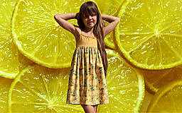 Detské oblečenie - dievčenské šaty LEMON citrón - 14563161_