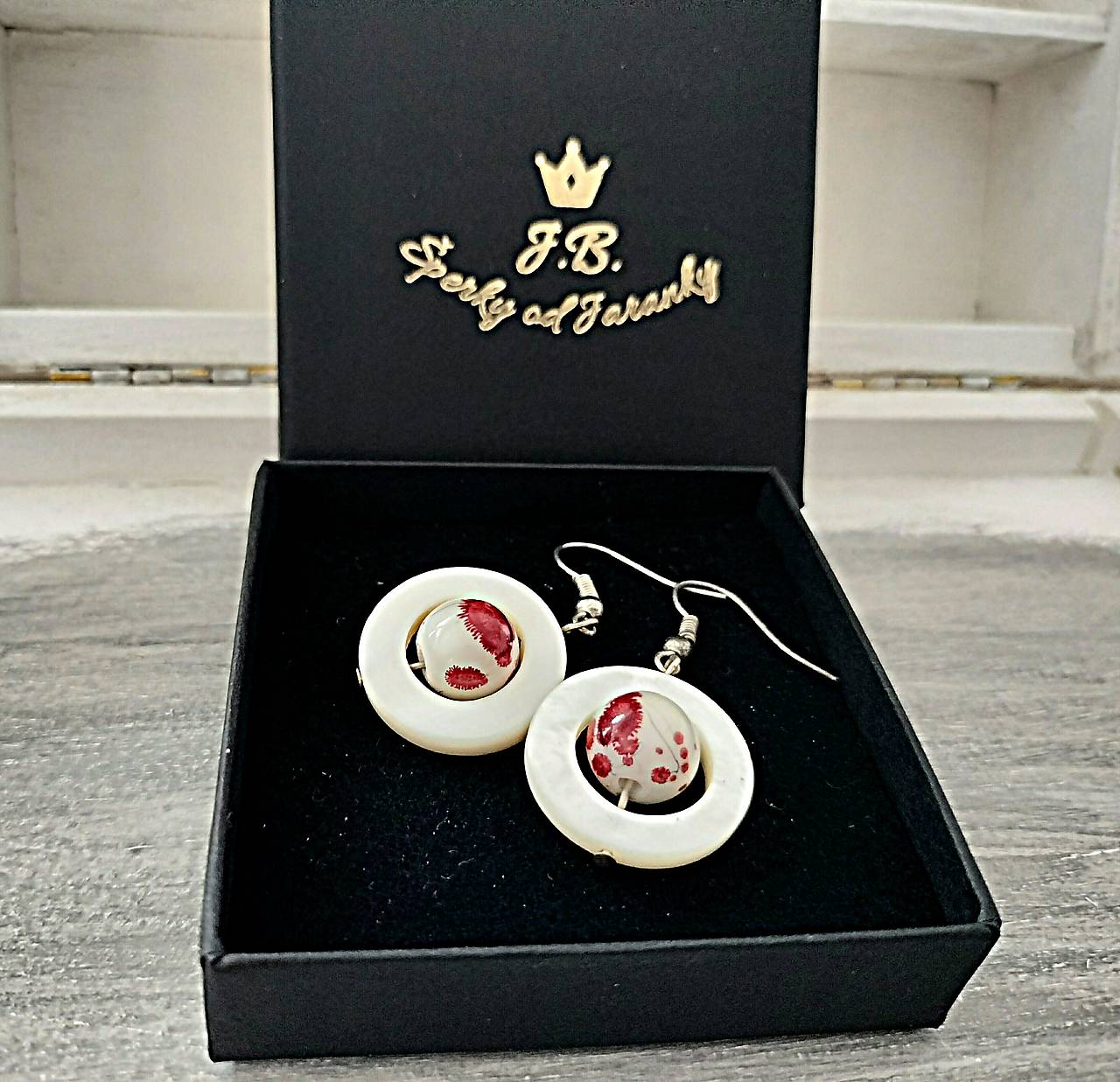 Náušnice perleťové