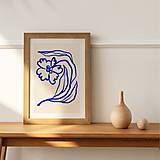 Grafika - Plagát| Matisse| modrá kvetina - 14564400_
