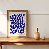 Grafika - Plagát| Matisse| modrá popínavá rastlina - 14564500_