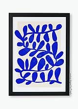 Grafika - Plagát| Matisse| modrá popínavá rastlina - 14564510_