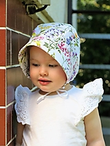 Detské čiapky - Letný detský čepiec letná lúka - 14565639_