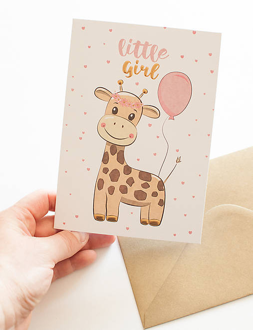 Papier - Otvárací pozdrav - "Baby Girl" - 14566855_