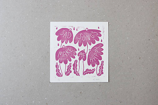Grafika - Tisk / Sad songs make me happy - 14568011_