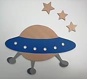 Svietidlá - Detská drevená lampa Ufo - 14568275_