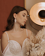 Náušnice - Luxusné krajkované náušnice s visiacimi perličkami (Ag925) - 14569936_