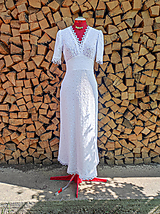 Letné madeirové maxi šaty (rôzne farby)