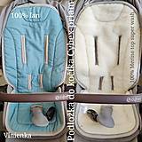 Detský textil - Univerzálna podložka do kočíka Joolz / Bugaboo/ Britax/ Moon/ Thule/ TFK/  100% Merino top super wash Natural na mieru - 14570177_