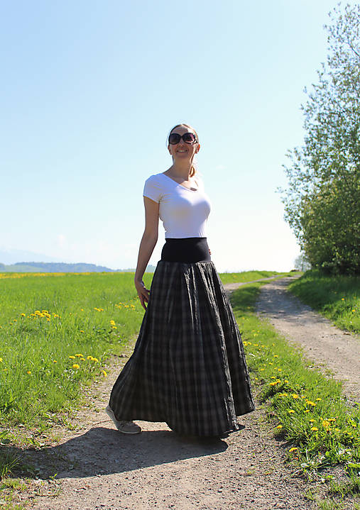  - Maxi "tmavé káro" (na mieru podľa želania) - 14570163_