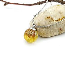 Náhrdelníky - Živicový náhrdelník _ Guľočka (limonka žltá) - 14571265_