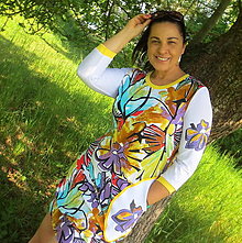 Šaty - Tunika "Veselé farby, pozitívny deň" - 14573436_