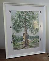 Obrazy - Bozk za stromom...(akvarel) - 14574575_