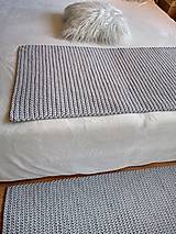 Úžitkový textil - Háčkovaný koberec - svetlošedý bavlna - 14573415_