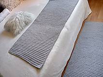 Úžitkový textil - Háčkovaný koberec - svetlošedý bavlna - 14573416_