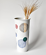 Dekorácie - Ručně dekorovaná porcelánová váza - 14575702_