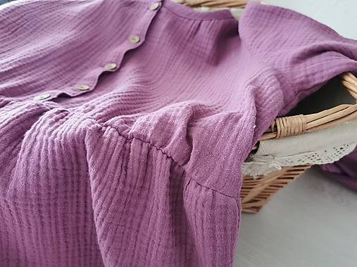 Šaty - Mušelínové šaty Purple - 14575987_